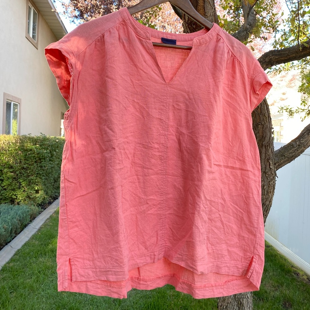 Splendid Pink Linen/Viscose Blend Blouse